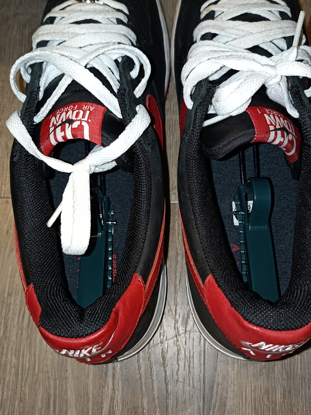 Nike Air For 1 Chicago Black & Red Sneakers with White Laces